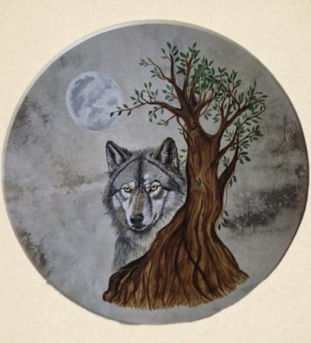 Wolf onder de maan